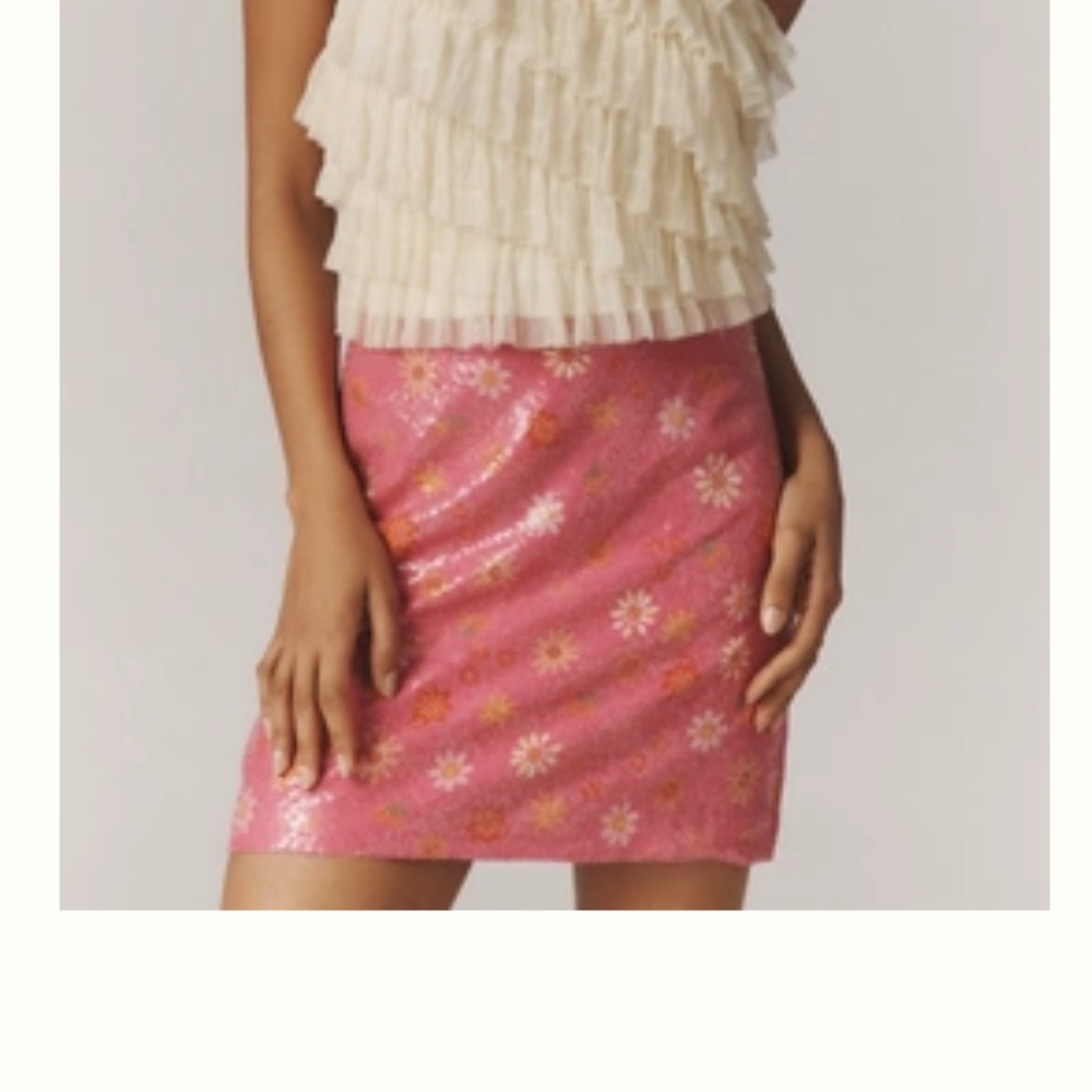 Floral sequin skirt from Anthropologie